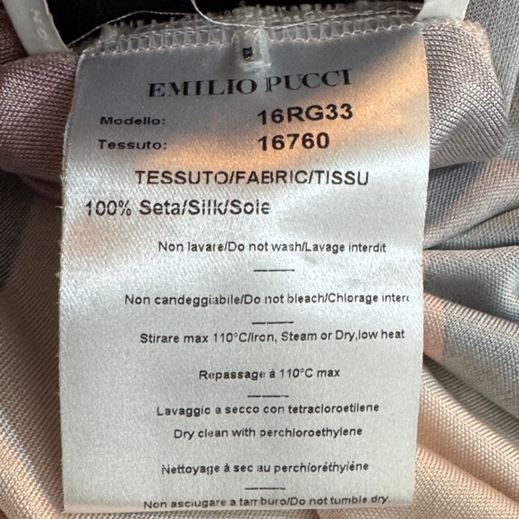 Beautiful Emilio Pucci Multicolor Geometric Long Sleeve Silk Dress EUC - Picture 3 of 10